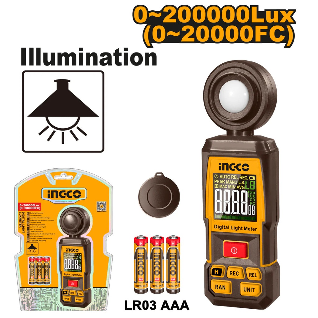 INGCO LUXMÈTRE رقمي