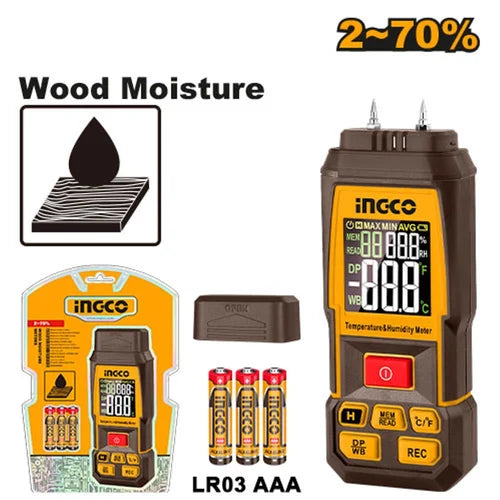 INGCO HUMIDIMÈTRE À BOIS  