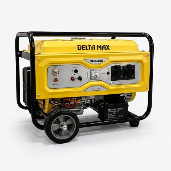 DELTAMAX GROUPE ELECTROGENE ESSENCE/GAZ 220V 3KW  7CV DEM ELEC [DM4000DE]