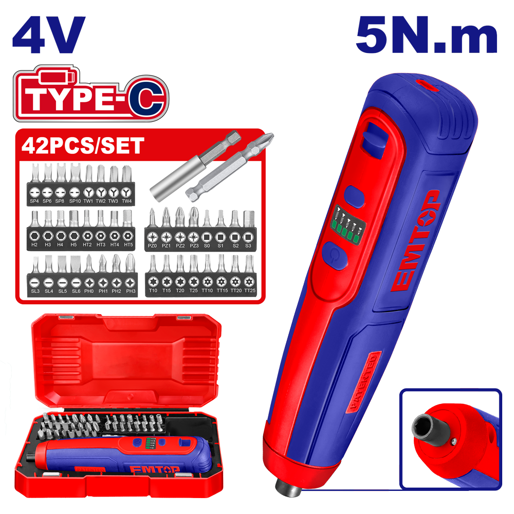 EMTOP مفك لاسلكي 4V 5Nm - نوع C