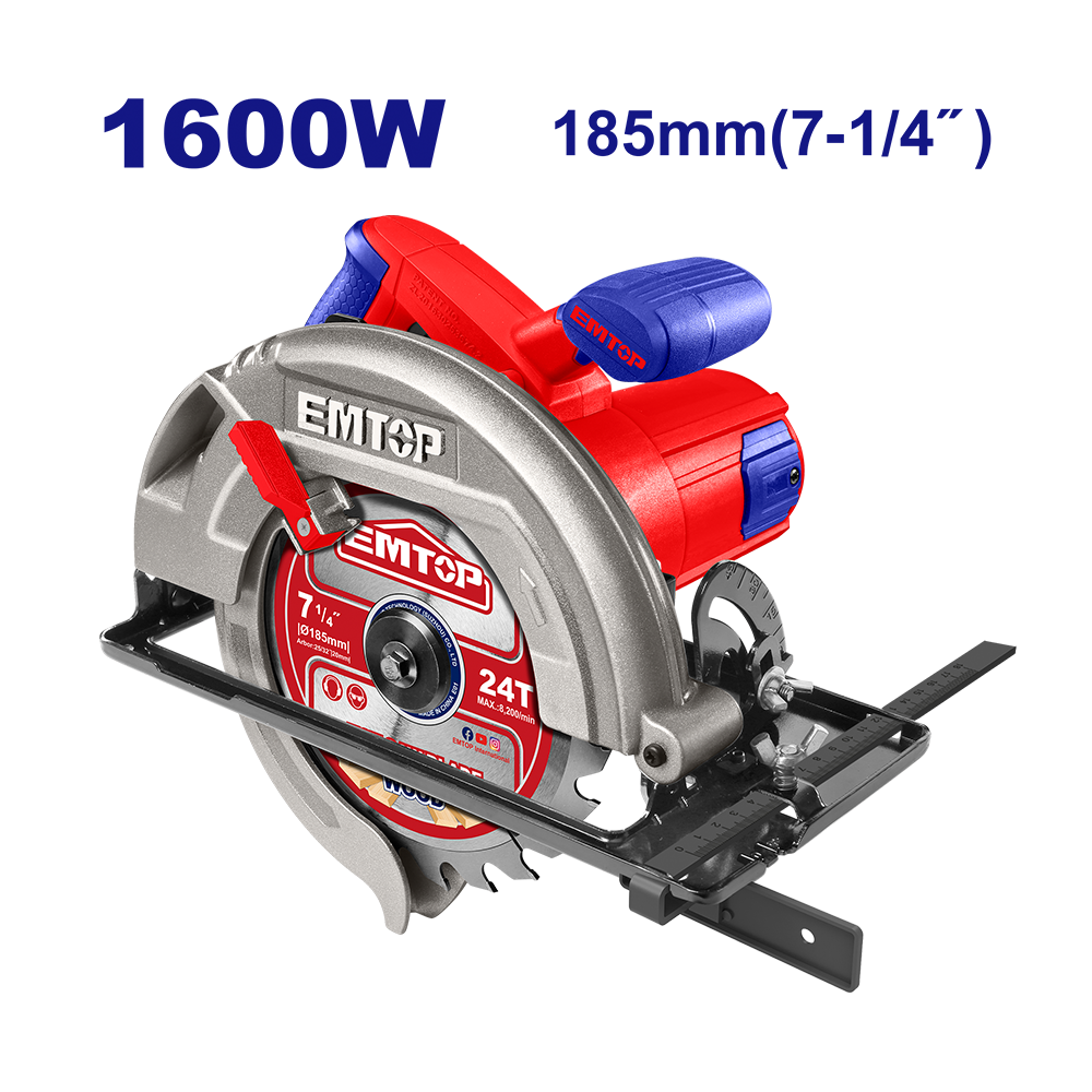 EMTOP SCIE CIRCULAIRE 185MM - 1600W [ECSW1853]