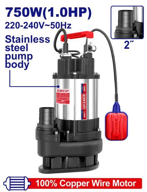 EMTOP POMPE SUBMERSIBLE POUR EAUX USÉES 13M [EWPPQD07501]