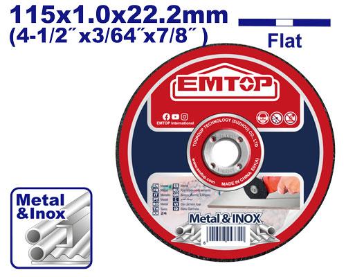 EMTOP DISQUE À TRONÇONNER 115X1,0 MM [EACD101151]