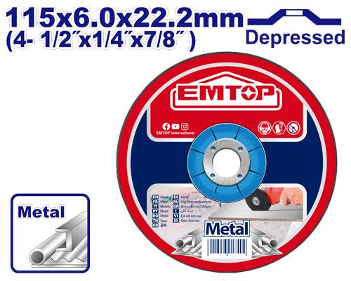 EMTOP DISQUE À MEULER 115x6,0MM [EACD601151]