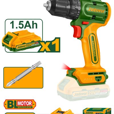 JADEVER VISSEUSE BRUSHLESS 20V 50NM 1 BATTERIE 1.5A  