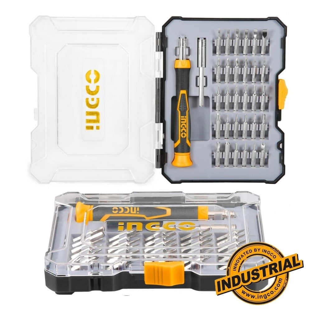 INGCO SET DE 32 EMBOUTS DE  TOURNEVIS + MANCHE  