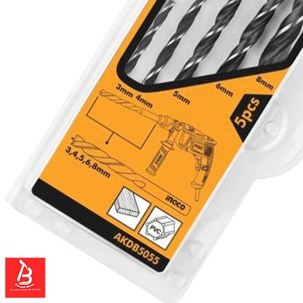 INGCO set of 5 wood drill bits