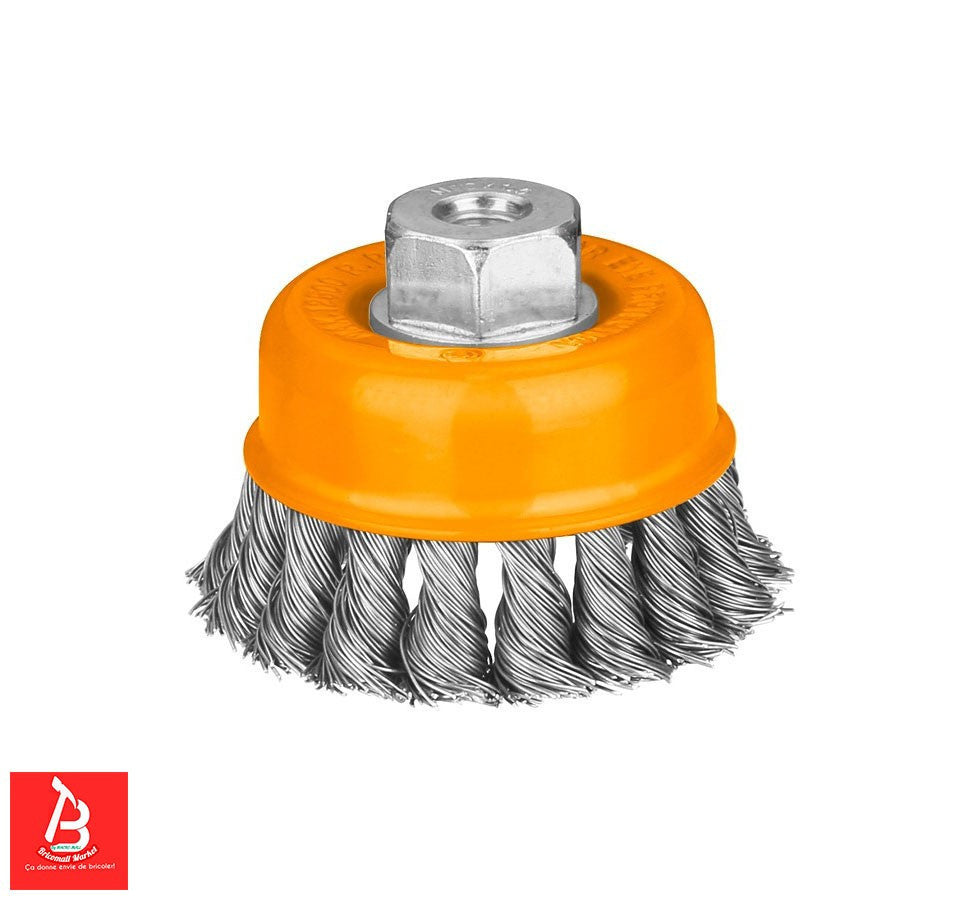 INGCO twisted wire brush 75MM