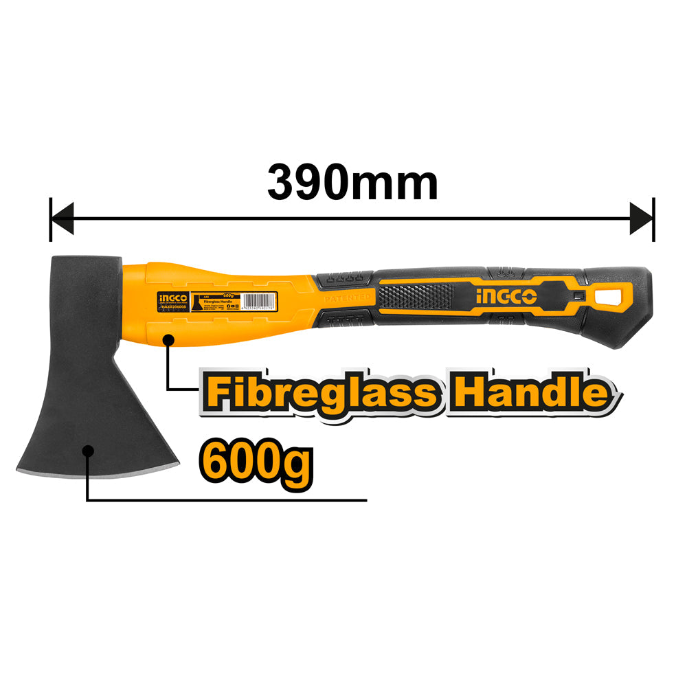 INGCO HACHE  600G  LONGEUR: 360MM TÊTE FORGEE  [HAX0206008]