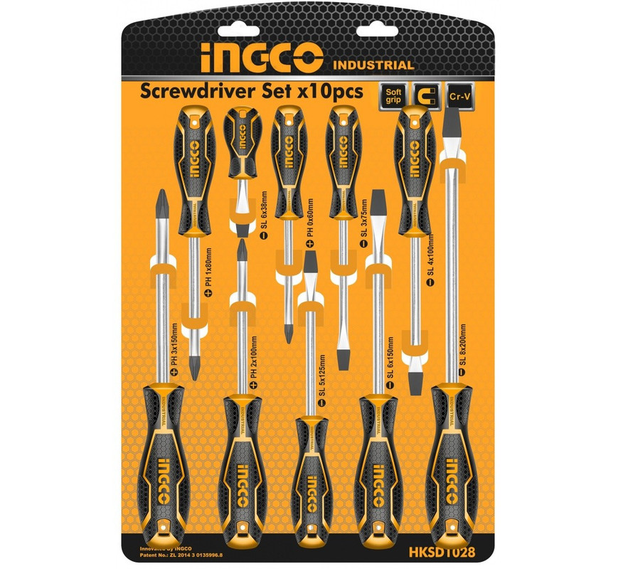 INGCO SET DE 10 TOURNEVIS  [HKSD1028]