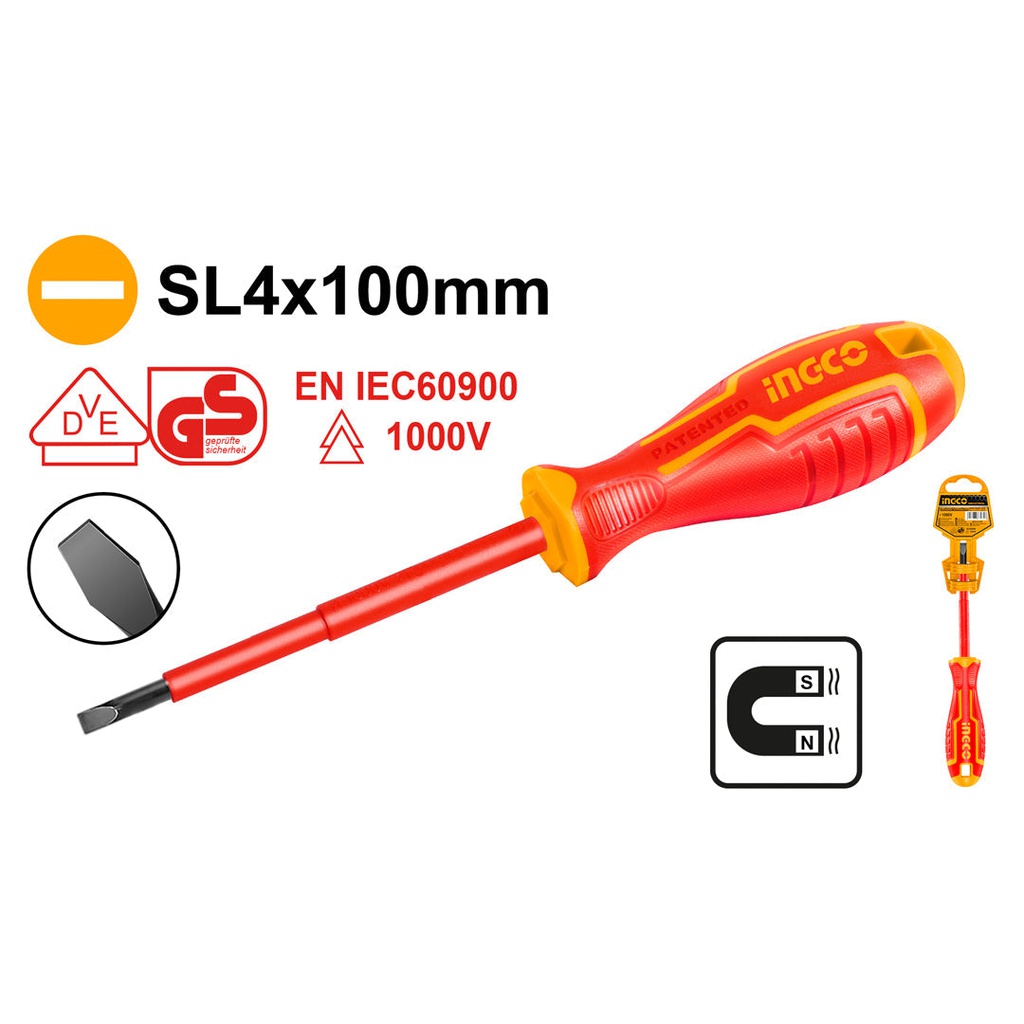 INGCO TOURNEVIS ISOLE SL4.0×100  [HISD814100]
