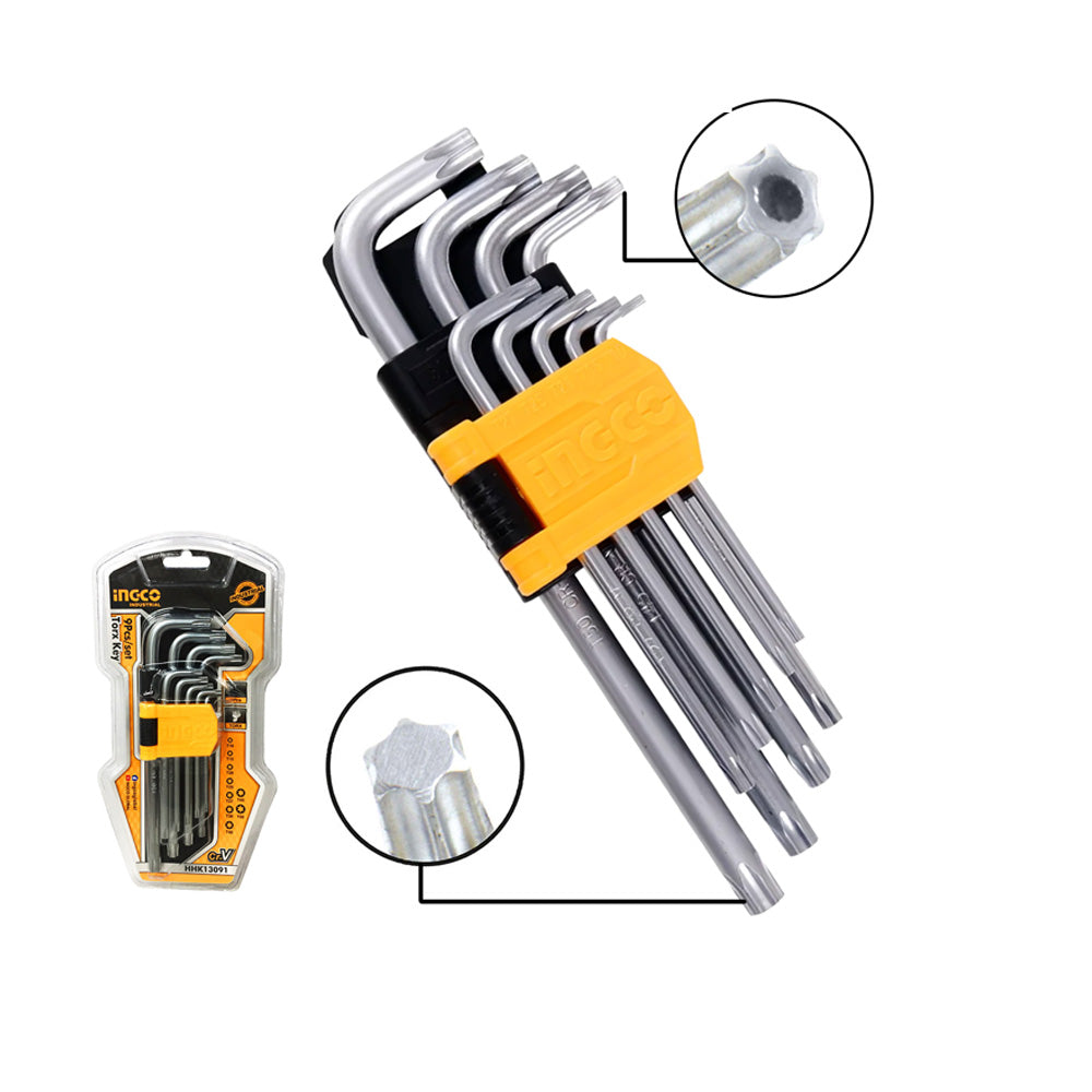 INGCO CLESTORX  SET DE 9 PIECES T10-T50  [HHK13091]