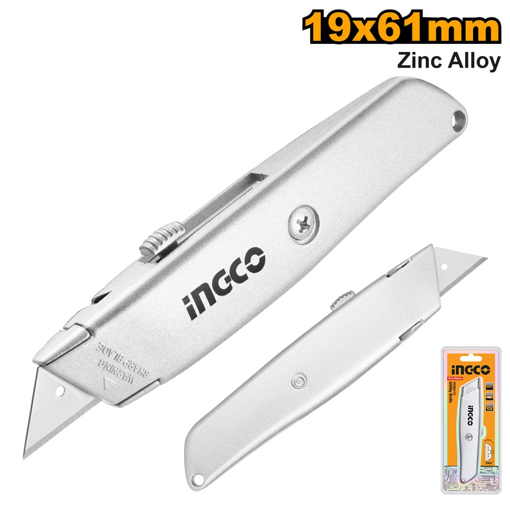 INGCO COUTEAU 61X19MM ZINC  [HUK615]