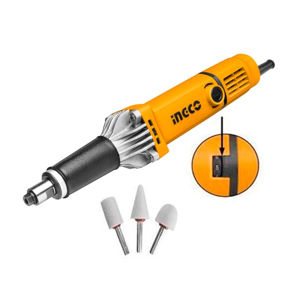 INGCO MEULEUSE DROITE 6MM 400W + 3 ACCESSOIRES [PDG4003]