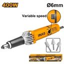 [PDG4003] INGCO MEULEUSE DROITE 6MM 400W + 3 ACCESSOIRES  [PDG4003]