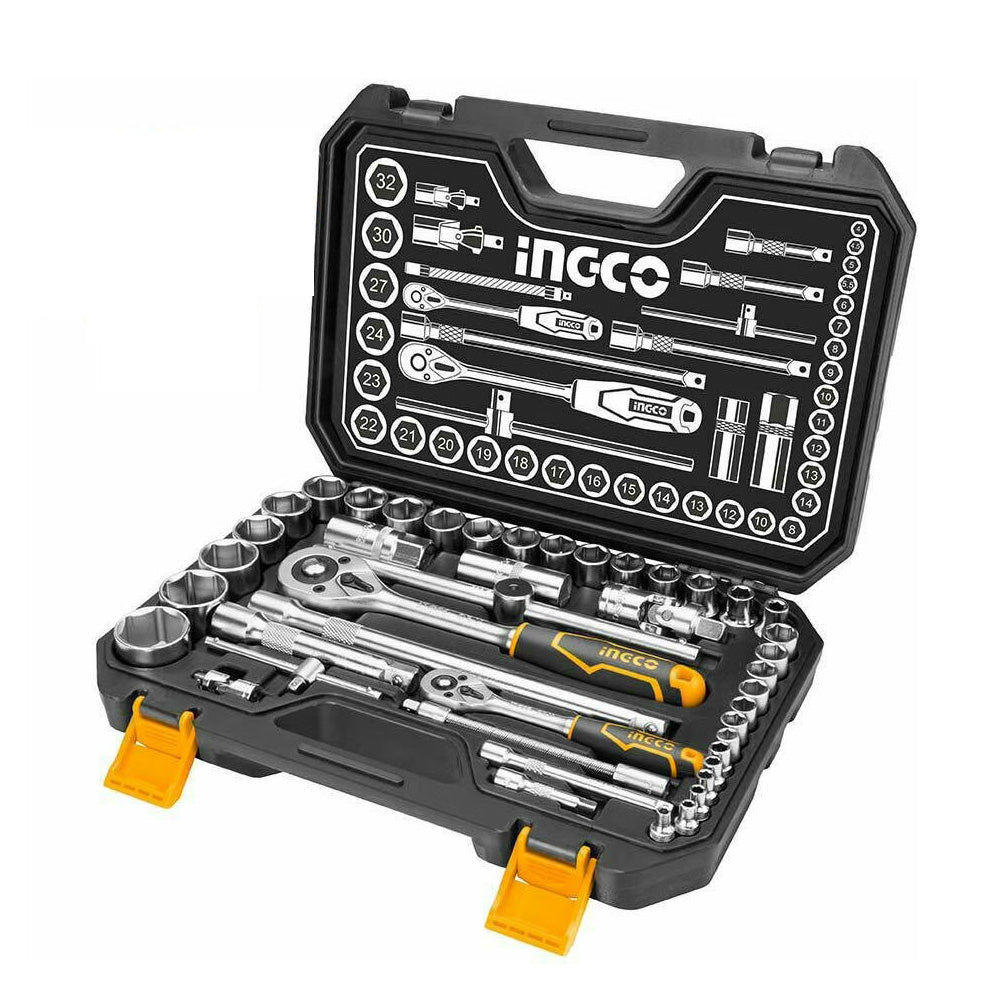 INGCO SET DE DOUILLES  1/4 ET 1/2  44PIECES   