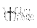 INGCO EXTRACTEUR A DEUX GRIFFES   [HGP08024]