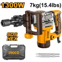 INGCO MARTEAU BURINEUR 6KG 1300W + 2 BURINS [PDB130018]