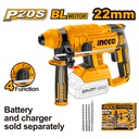 INGCO MARTEAU PERFORATEUR 22MM 20V (SANS BATTERIE) [CRHLI2201]