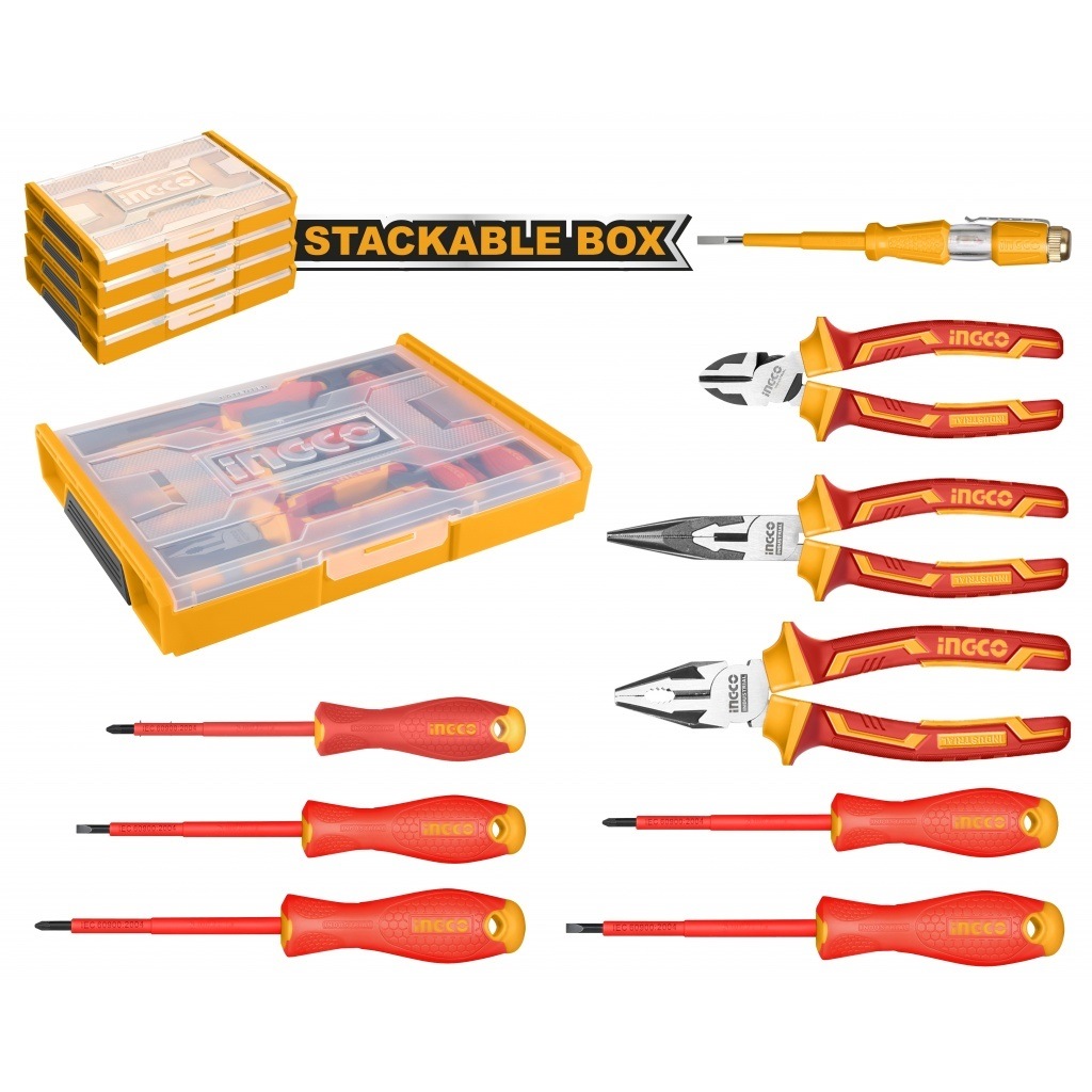 INGCO JEU D'OUTILS A MAIN ISOLES 9PCS [HKTV01H091]