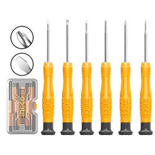 INGCO JEU DE TOURNEVIS DE PRECISION 6PCS  