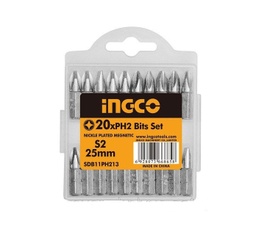 INGCO SET DE 20 EMBOUTS PH2 25MM [SDB11PH213]