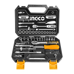 [HKTS14451] INGCO SET DE DOUILLES 1/4 45PIECES [HKTS14451]