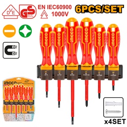 INGCO TOURNEVIS ISOLES  SET DE 6 PIECES [HKISD0608]