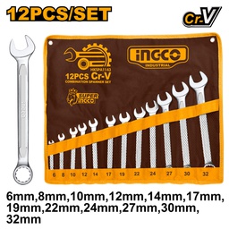 INGCO SET DE 12 CLES MIXTES 6 32 MM [HKSPA1143]