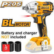 INGCO BOULONNEUSE A CHOC 20V SANS CHARBON (SANS BATT/CHA  [CIWLI20010]