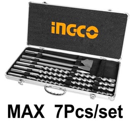 INGCO JEU DE FORETS MARTEAU ET BURIN SDS MAX  [AKD5075]