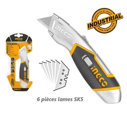 [HUK618] INGCO COUTEAU 61X19MM6 LAMES ZINC  [HUK618]