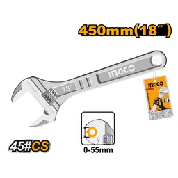 [HADW131182] INGCO adjustable wrench 450MM 0-55MM