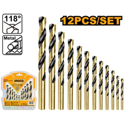 [AKDB1125] INGCO set of 12 HSS drill bits