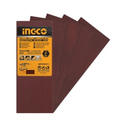 INGCO JEU FEUILLES ABRASIVES PONCAGE 5PCS 90*231MM FS320 [AKFS240101-1]