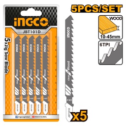 [JBT101D] INGCO JEU DE  5 LAMES SCIE SAUTEUSE POUR BOIS [JBT101D]