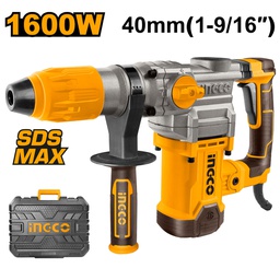 [RH1600388] INGCO MARTEAU PERFORATEUR SDS MAX 1600W 38MM + 4 FORÊTS   