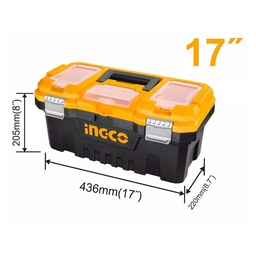 [PBX1702] INGCO BOITE A OUTILS PVC CHARNIERES METAL 17''  