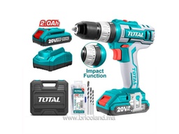 [TIDLI200215] TOTAL 20V Li-ion cordless drill driver