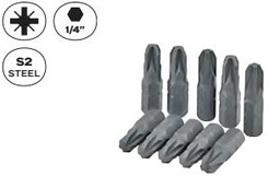 [VIBPZ1] VITO set of 10 POZIDRIV bits PZ1 X 25MM