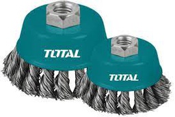 [TAC32041] TOTAL BROSSE METALLIQUE TORSADEE AVEC ECROU 100MM  
