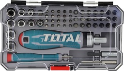 [TACSD30556] TOTAL screwdriver set with 55 bits