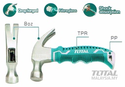 [THTM7386D] TOTAL mini claw hammer 220G