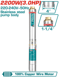 [TWP522001
] TOTAL POMPE DE PUITS PROFOND DE 4'' 2200W (3HP) [TWP522001
]