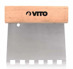 [VIED250] VITO notched steel trowel 250MM 6X6MM