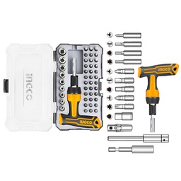 INGCO SET DE 47 PIÈCES POUR TOURNEVIS AVEC MANCHE EN T  [HKSDB0478]