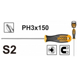 INGCO TOURNEVIS PHILLIPS  PH3 D：8.0MM LR：150 [HS68PH3150]