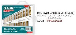 [TACSD0125] TOTAL JEU DE 12 FORETS METAL HSS  