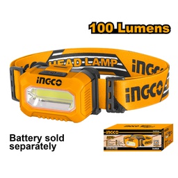 [HHL013AAA5] INGCO LAMPE FRONTALE À PILES 100 LUMENS  