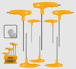 Jeu de 8 clés hexagonales à poignée en T NF